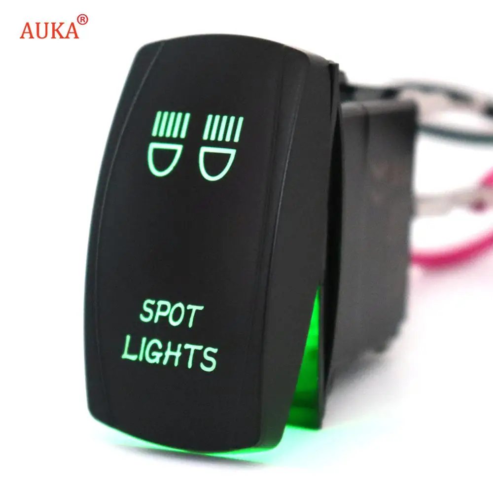 

Waterproof 5 Pin Spot Lights Rocker Switch Laser SPST ON/OFF Backlit LED Light 20A 12V For Auto Automotive Truck Boat Marine