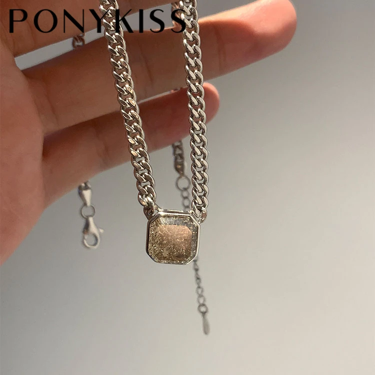 PONYKISS модное колье-чокер из стерлингового серебра 925 пробы с узлом из циркона 14 карат для женщин, романтическое ювелирное изделие, подарок, Прямая доставка