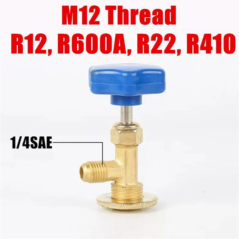 Tap On The Bottle R134 R22 Valve Opener Car Can Tap Adapter Installation Gas Refrigerant Tool Mini Air Conditioner Accessories