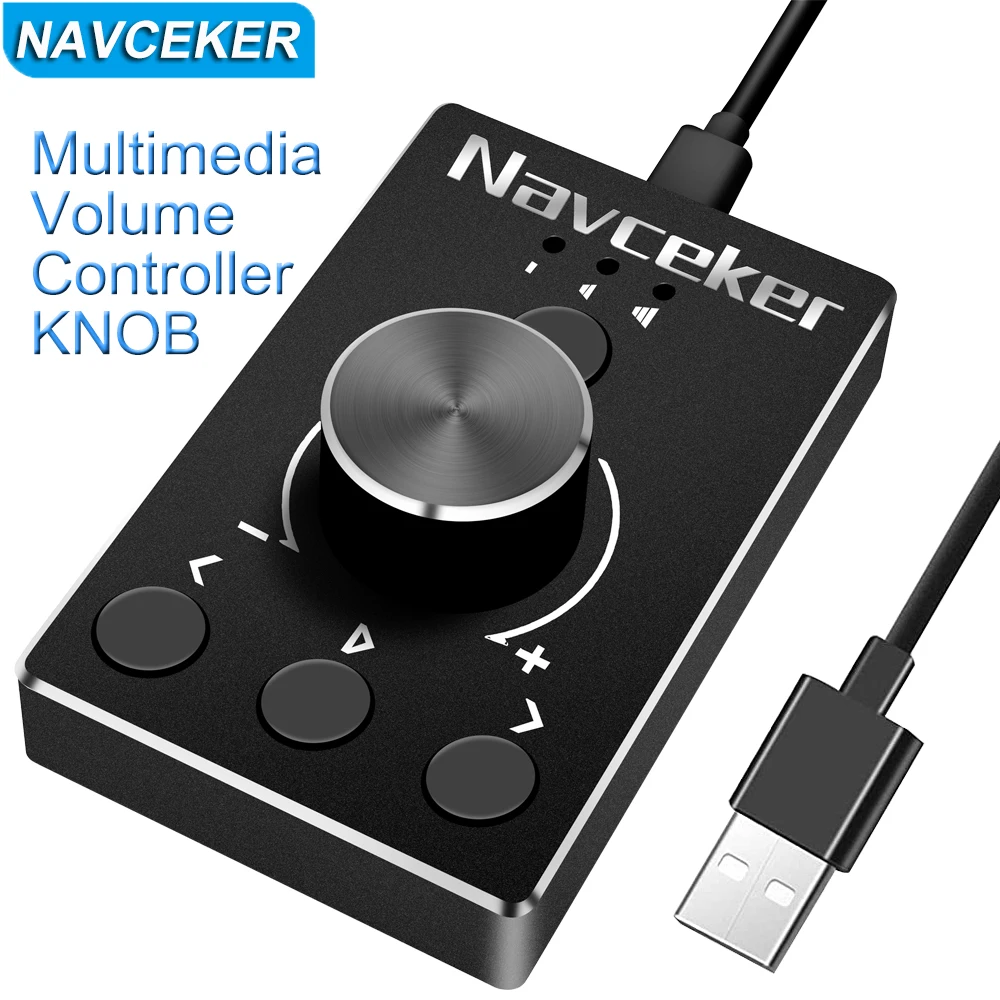 

Volume Controller Multimedia Pc Computer Speaker Volume Controller Knob With One-Click Mute Function And 3 Volume Control Modes