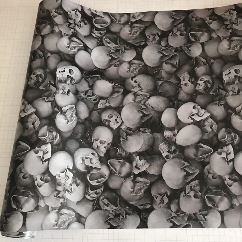 50x300 cm Self Adhesive Car Sticker Bomb Wrap Foil JDM Skull Graffiti Cartoon Printed Sticker Bomb Vinyl Car Motorbike Decal