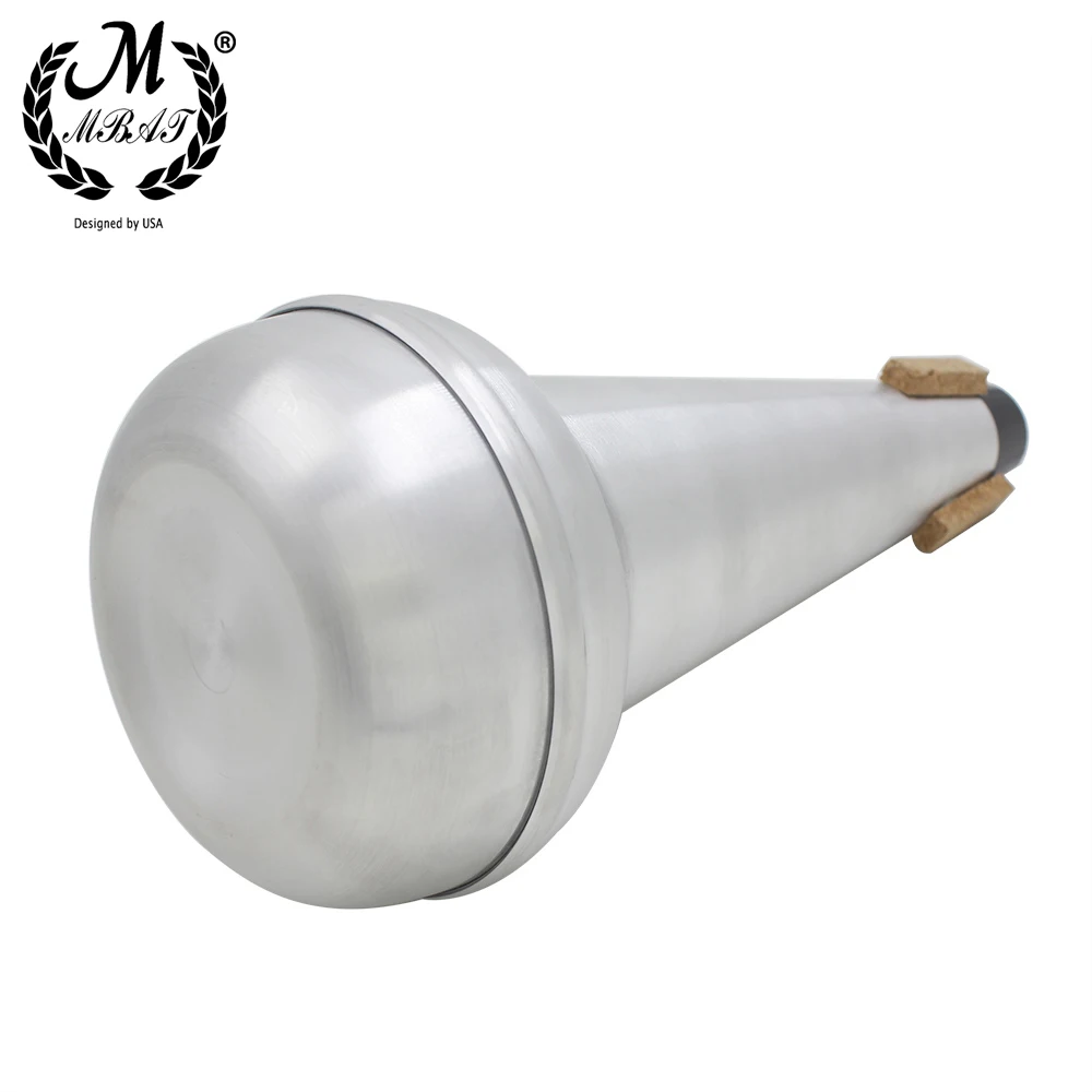 M MBAT Trombone Straight Tube Mute Aluminum Silencer Soprano Alto Tenor Trombone Practice Silencer Brass Instrument Accessories