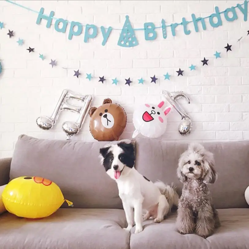 5pcs/lot Musical notes foil mylar balloons birthday party supplies inflatable wedding decorations supplies helium balloon