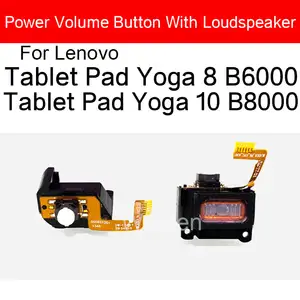Bilashmart Lenovo Tablet Pad Yoga 8 B6000 Yoga 10 B8000 Volume Power ON OFF Button Flex Cable Side Key Switch Control With Loudspeaker