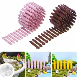 90*5cm Miniature Small Wood Fencing DIY Miniature Garden Fence Succulents Potted Flower Bonsai Decorative Garden Gates Decor