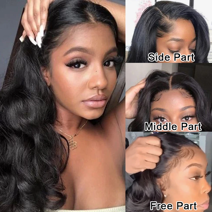 13X4 Wig Renda Depan Wig Rambut Manusia Renda Depan Gelombang Tubuh untuk Wanita Sebelum Dipetik Gelombang Tubuh Peru Rambut Remy Renda Rambut Bayi