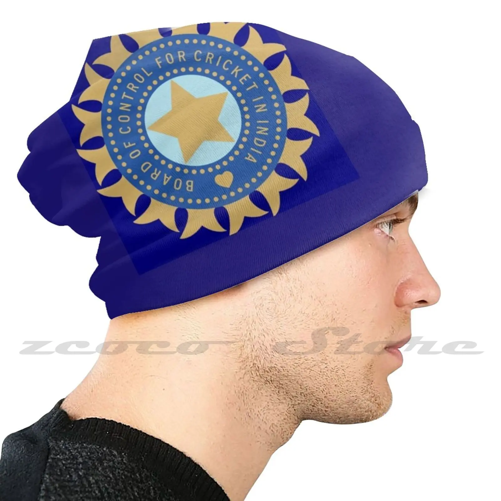 Mask Of India Knit Hat Hedging Cap Soft Elasticity Outdoor Sports Leisure India Cricket Nice Beautiful