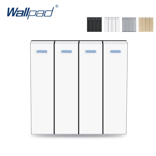 Wallpad interruptor de Reinicio de 4 entradas, función basculante, botón pulsador, contacto momentáneo, tecla de función de campana para modulador, solo 52x52mm