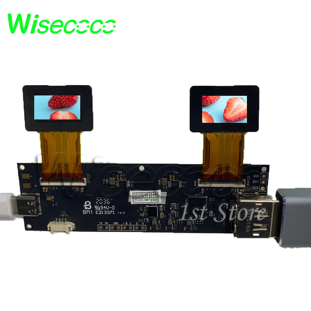 Wisecoco 0.71 inch Micro Oled Display AMOLED Binocular Observer VR AR Glass Screen Medical Panel 1080p FHD High PPI Resolution