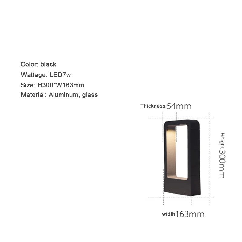 IISINUO LED Garden Light Aluminum IP65 7W 4