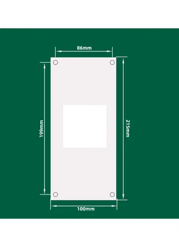 패드 프린터 용 강판 클립 인쇄 4 매 214x100x0.3mm 스탠스타드 홀 위치
