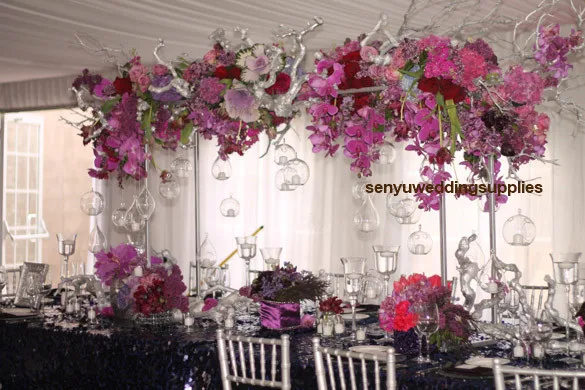 6pcs New style  big Wedding Banquet Party square  Metal Mesh Flowers Backdrop Arch Decoration for wedding table decor senyu01183