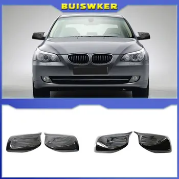 適用於BMW5系E60 E61 E63 E64(2004-2008)520i 525i 528i 528xi 530i的碳纖維/黑色後視鏡蓋 10 最佳銷售 BMWE60後視鏡蓋 - №1