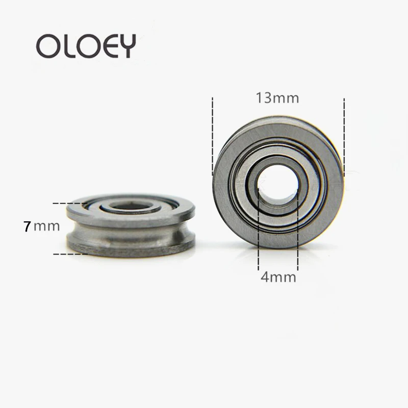 

10PCS 624UU U 4MM*13MM*7MM Groove HCS Guide Pulley Rail Ball Bearings Wheel Roll Corrosion Resistance And High Quality