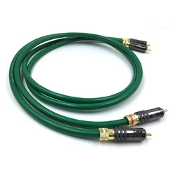 Colleimage 2328 Hifi Silver-plated 2RCA Cable High Quality 6N OFC HIFI RCA Male to Male Audio Cable