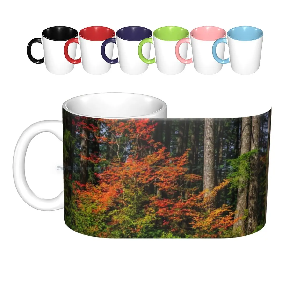 Oregon Autumn Colors Ceramic Mugs Coffee Cups Milk Tea Mug Jon Burch Photography Oregon Autumn Colors Silver Falls State Park