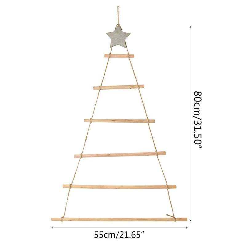 2021 nuovo stile nordico fai da te albero di natale in legno ornamenti finti artificiali decorazione murale