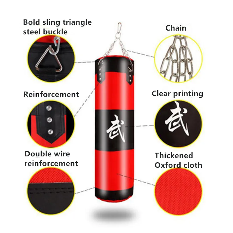 

Boxing Bag Fitness Sandbag Home Fitness Hook Hanging Kick Punching Training Fight Karate Punch Muay Thai Sand Bag