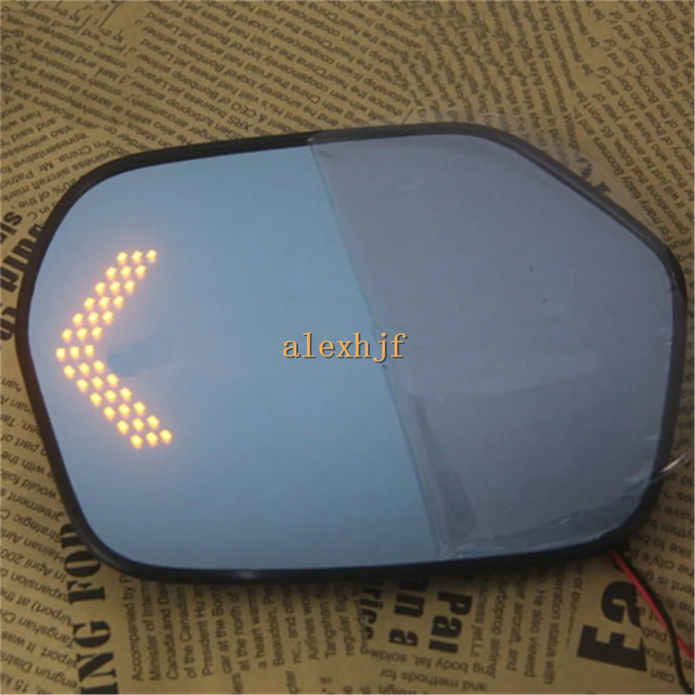 

Varthion Rearview Mirror Lens Case for HONDA CR-V 2012-15, Large Field Of Vision, Blue Mirror, LED Turning Lights,Heat Demisting