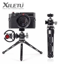 XILETU MC22 Mini Cold Shoe Ball Head Dual Use 1/4 Screw Cold Shoe Aluminum Alloy for Camera Phone Speedlite Tripod Selfie Stick