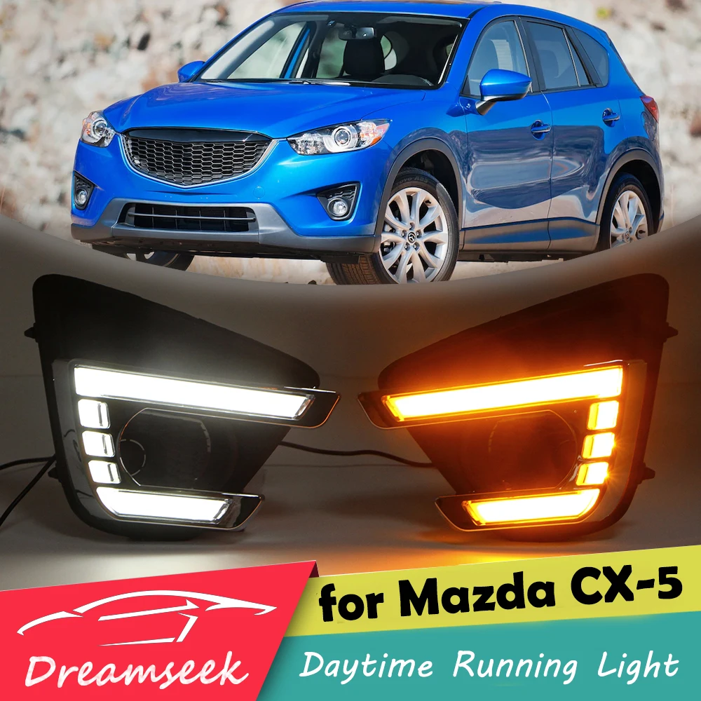 

DRL For Mazda CX-5 2012 2013 2014 2015 2016 LED Car Daytime Running Light Driving Fog Day Lamp With Turn Signal