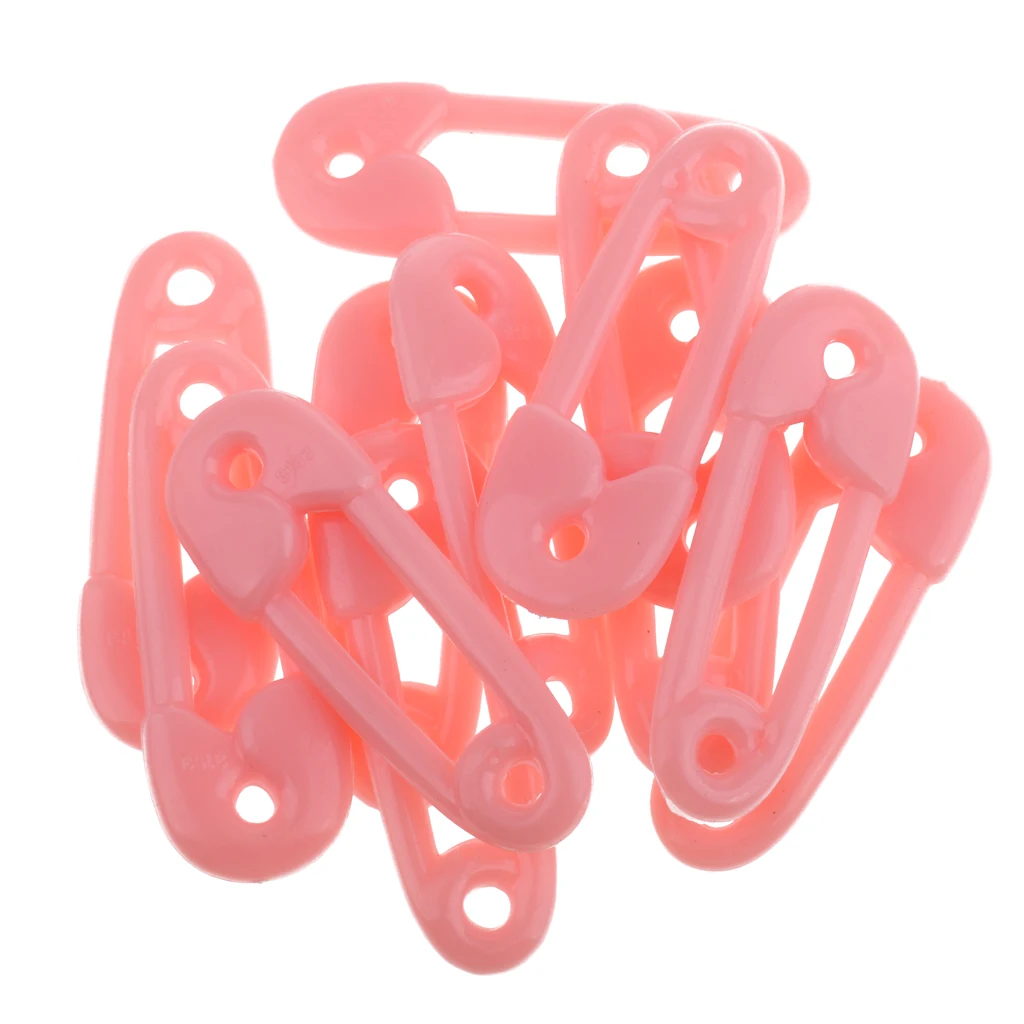 12 개/몫 귀여운 플라스틱 안전 핀 베이비 샤워 세례 파티 호의 장식 