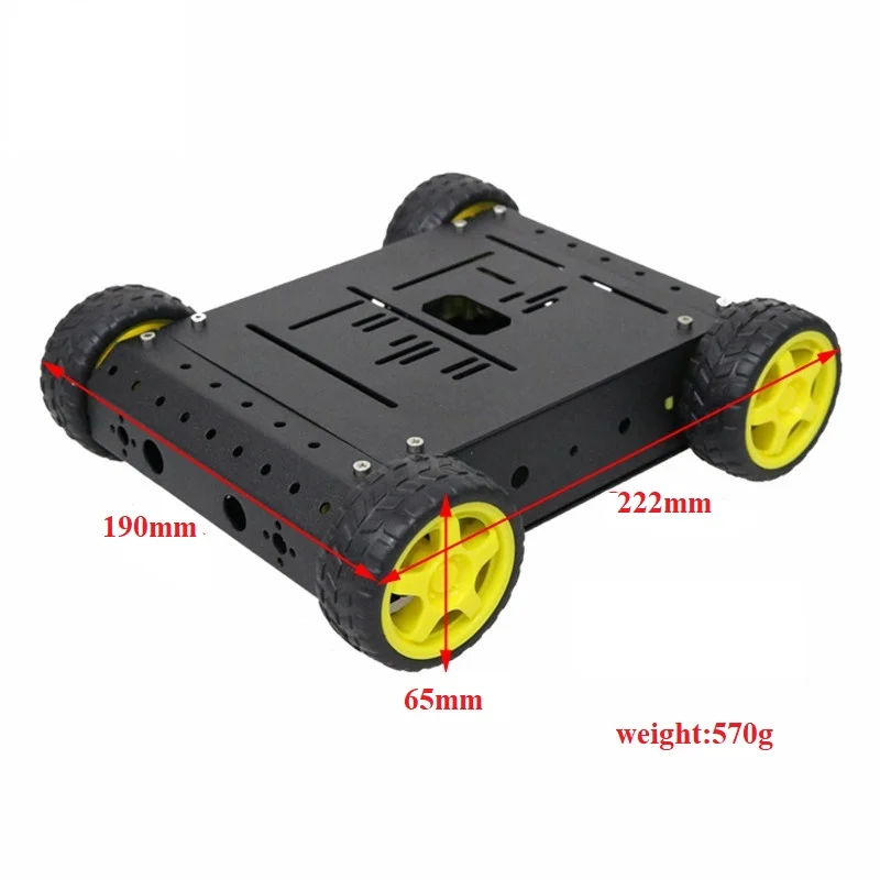 子供用4wdスマートシャーシキット,66mmハートホイールエンジン,アルミニウム合金,車用,リモートコントロールロボット,DIY