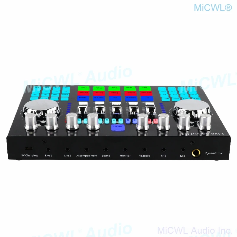 MiCWL KSM105 Condenser Live Microphone Digital Audio Card  Sound Card Mixing Console for Studio Recording Network Live