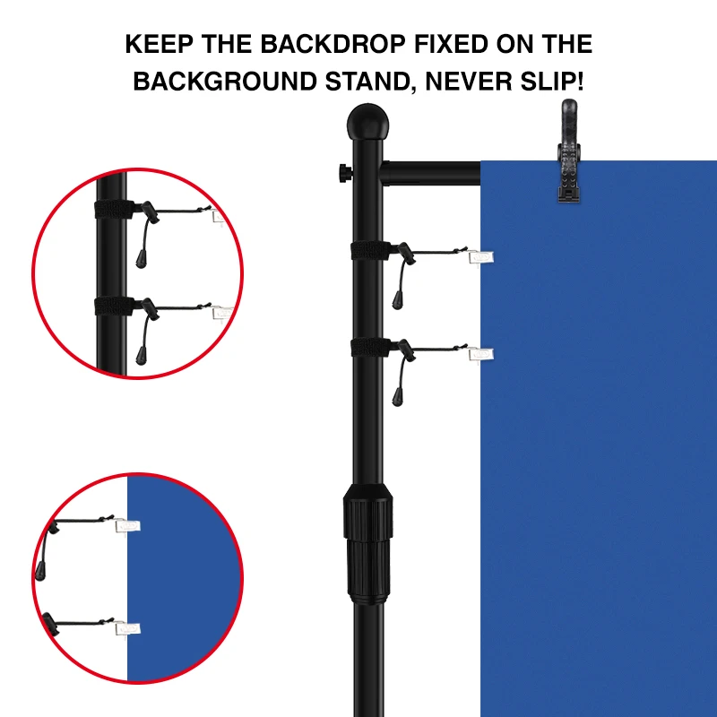 10 x 8 ft Adjustable Background Stand Kit , Portable Photography Trade Show Photo Booth Background for Parties with Carrying Bag