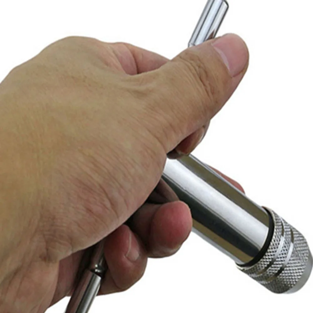 Adjustable M3-M8 T-Handle Ratchet Tap Wrench Machinist Tool Screw Thread Plug Tap Machinist Tool