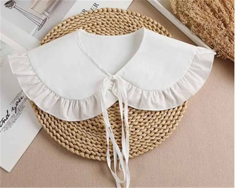 Multifunctional Sunscreen Detachable Doll Fake Collar Shawl Lapel Mesh Embroidery Floral Lace False Collar Clothes Accessory