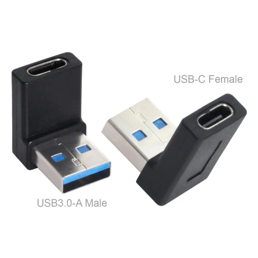 

10 шт./лот 90 градусов угловой USB 3.1 Type C Женский к USB 3,0 A Мужской адаптер данных для ноутбука и настольного компьютера