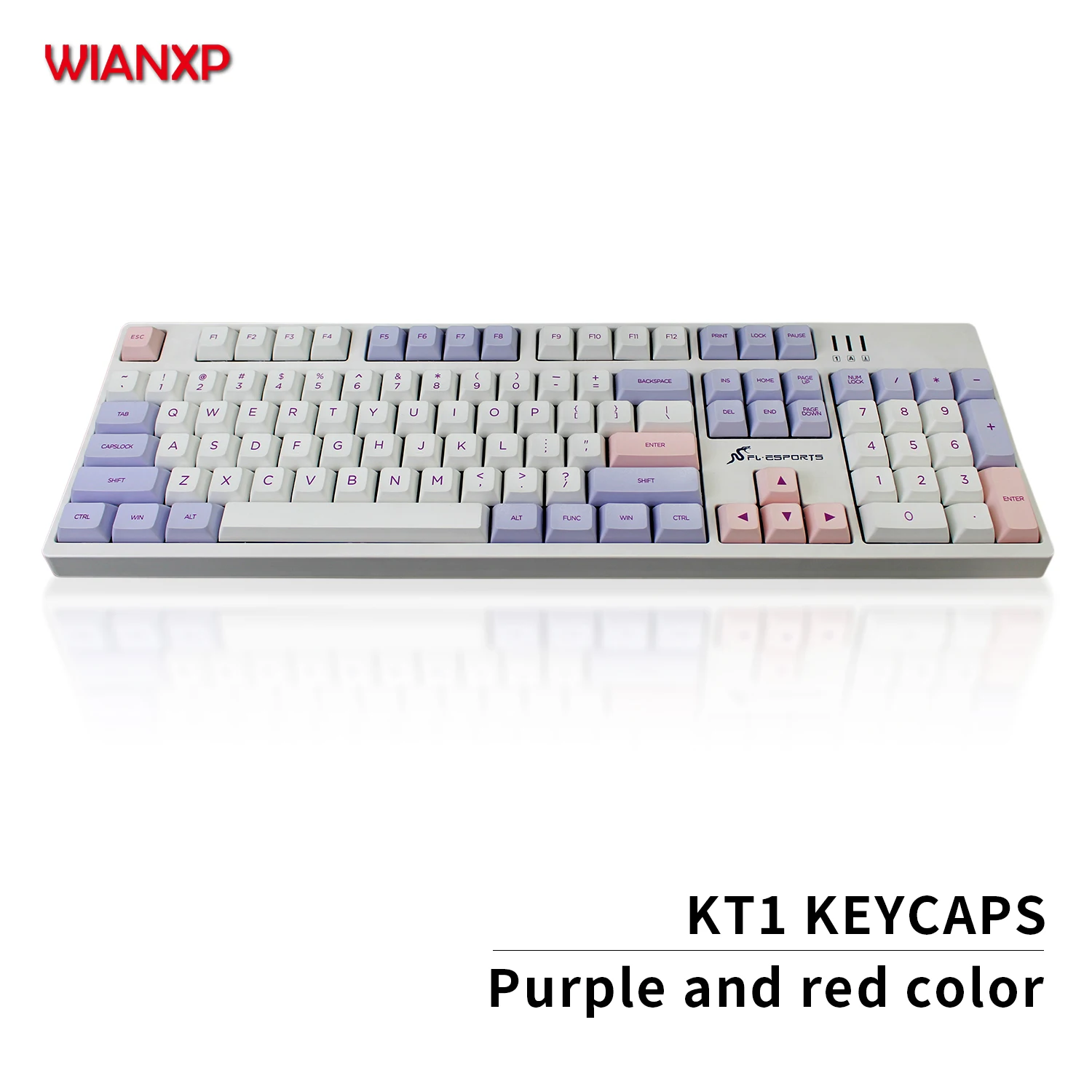 white and purple color XDAS profile keycap 108 dye sublimated Filco/DUCK/Ikbc MX switch mechanical keyboard keycap