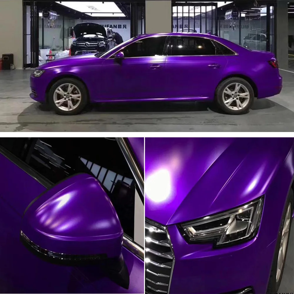 

152CM*3M Car Stickers Car Vinyl Wrap Film Sticker Purple Decal Bubble Free Car Wrapping Films