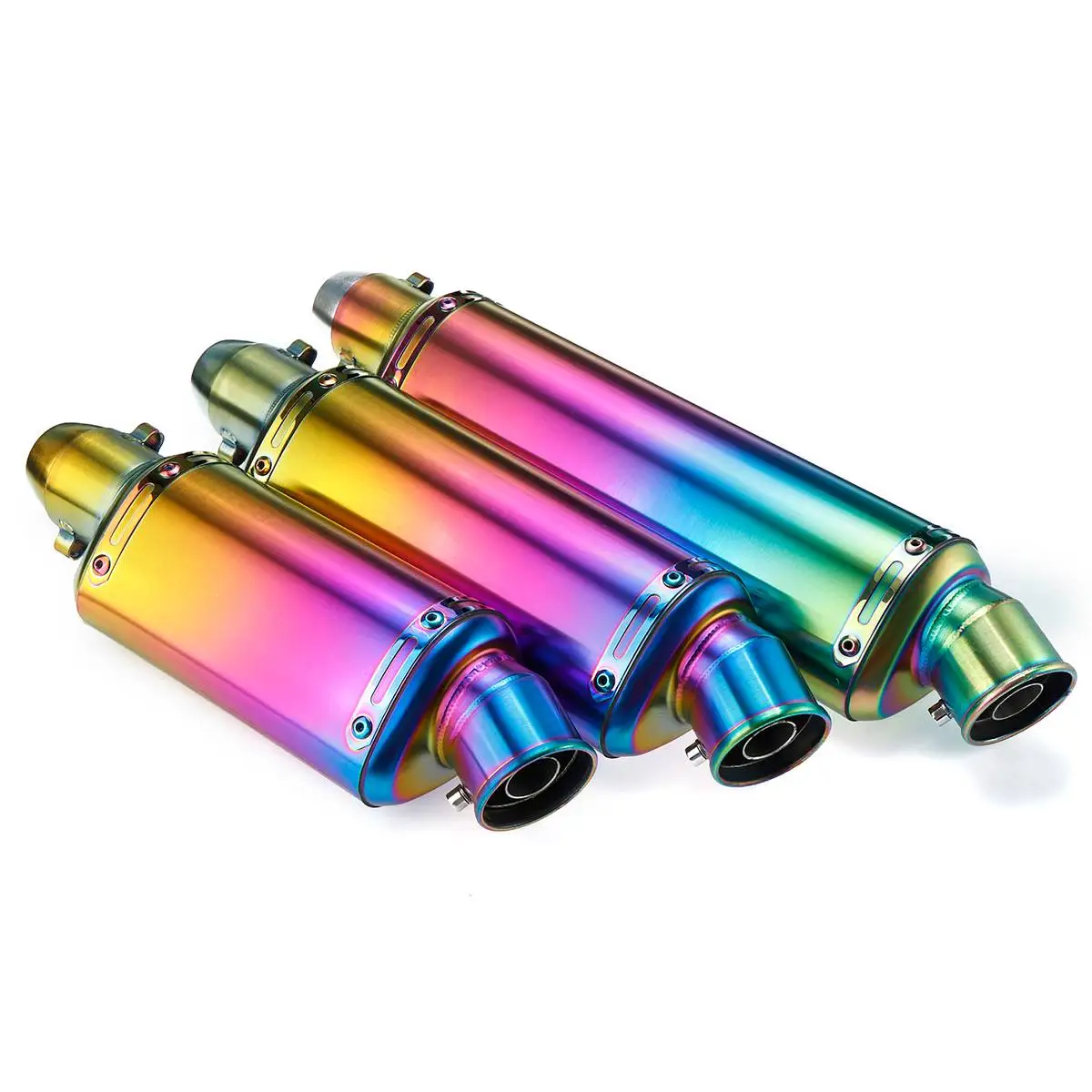 Universal 51mm Motorcycle Exhaust With DB Killer For suzuki Muffler Titanium Color Motorbike ATV Pit Bike cafe racer tmax YO009
