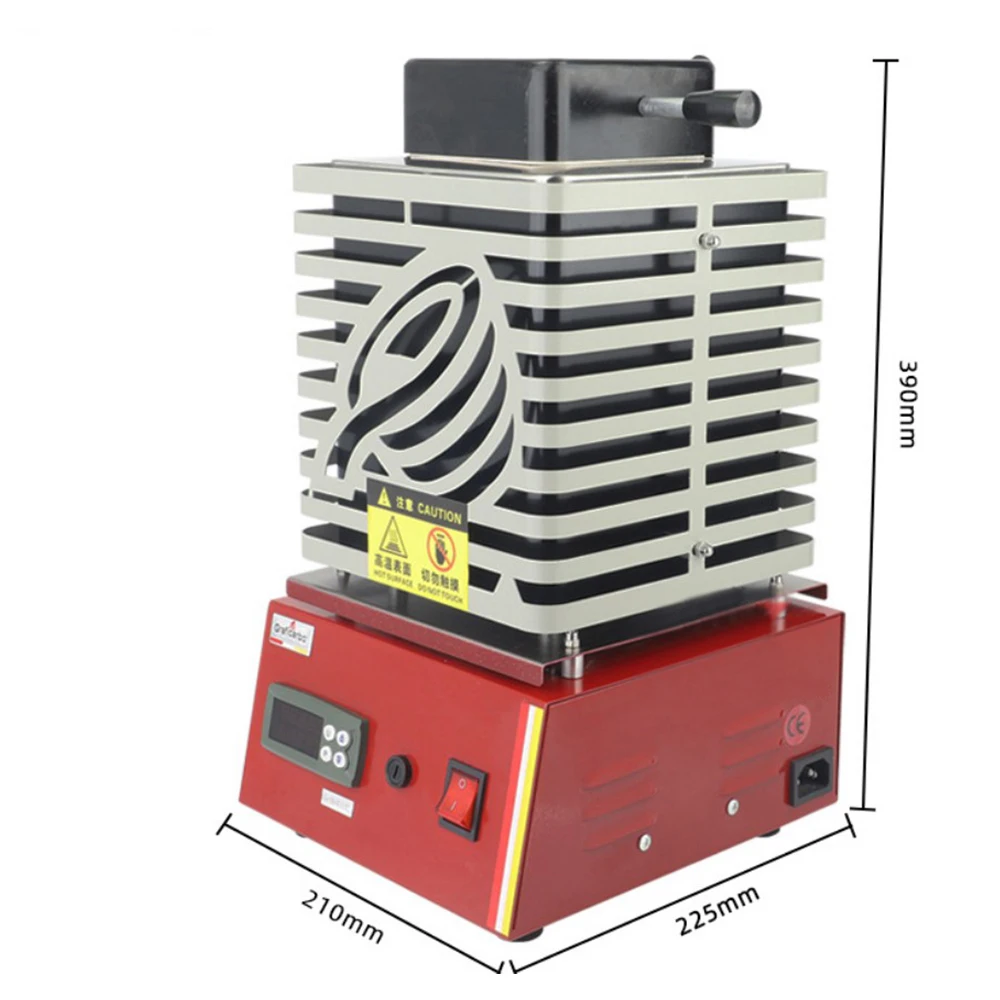 Imagem -02 - Mini Forno de Fusão de Metal Quadrado Ouro Prata Cobre Alumínio Equipamento de Fundição Mais Recente Jóias