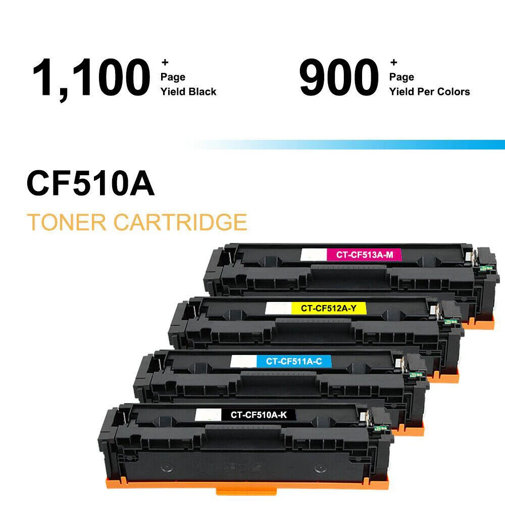 Color Toner Cartridge CF510/511/512/513A Compatible  For LaserJet M254DW 254 M281FDN M281 M280 Printer