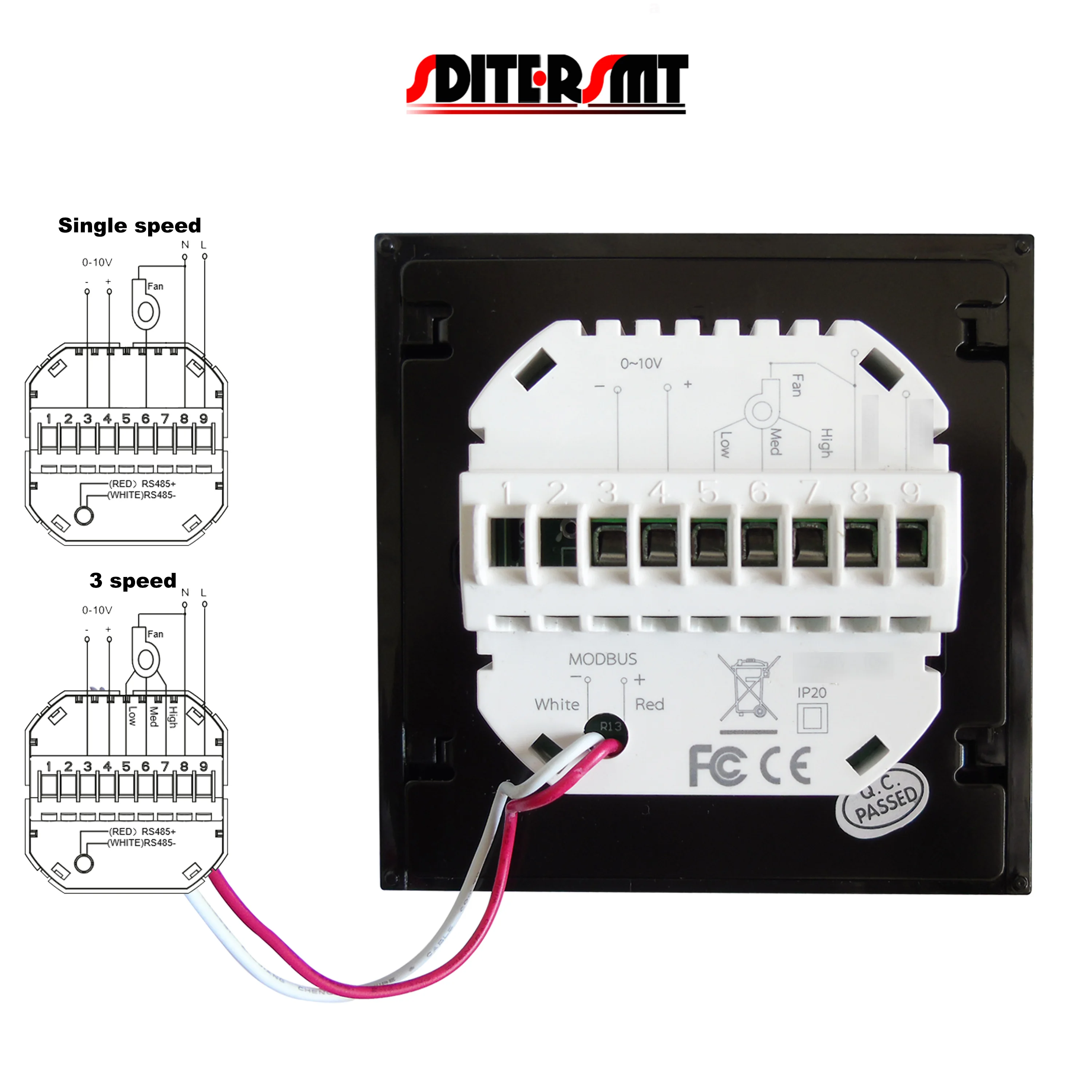 Termostato de calor proporcional, 24v 95-240v, rs485 0-10v válvula de calor para 1, 3 ou 3 engrenagens de controle de temperatura aplicável, transformação