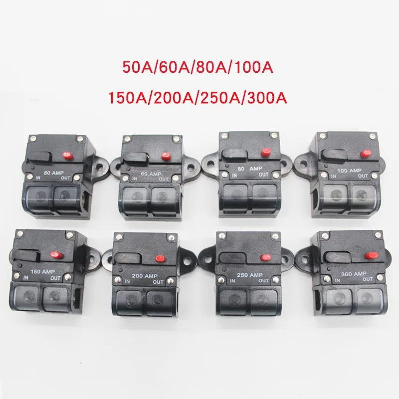 

Pure copper 50-300A 12V Car Truck Audio Amplifier Circuit Breaker Fuse Holder AGU Style Stereo Amplifier Refit 4GA to 4GA Cable