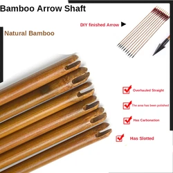 12Pcs 31.5/33.5Inch Natural Bamboo Arrow Shaft OD 8mm For 20-70lbs Hunting Bow DIY Bamboo Arrow Archery Bow Arrows Accessory