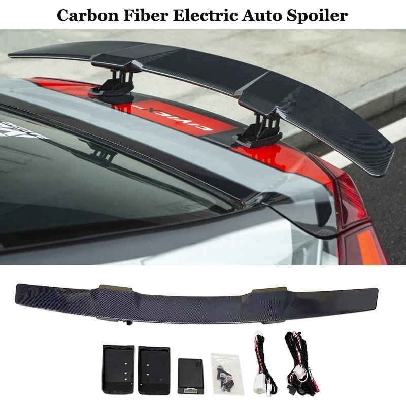 NEW Electric Automatically Universal Rear Trunk Tail Boot Lid Car Spoiler wing For All Sedan Car Engine Start