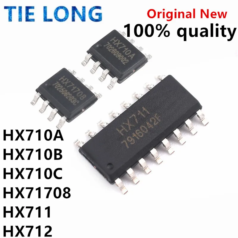 5pcs/lot HX710A SOP-8 HX710B HX710C HX71708 HX711 HX712 SOP-16 digital temperature sensor IC SOP-8