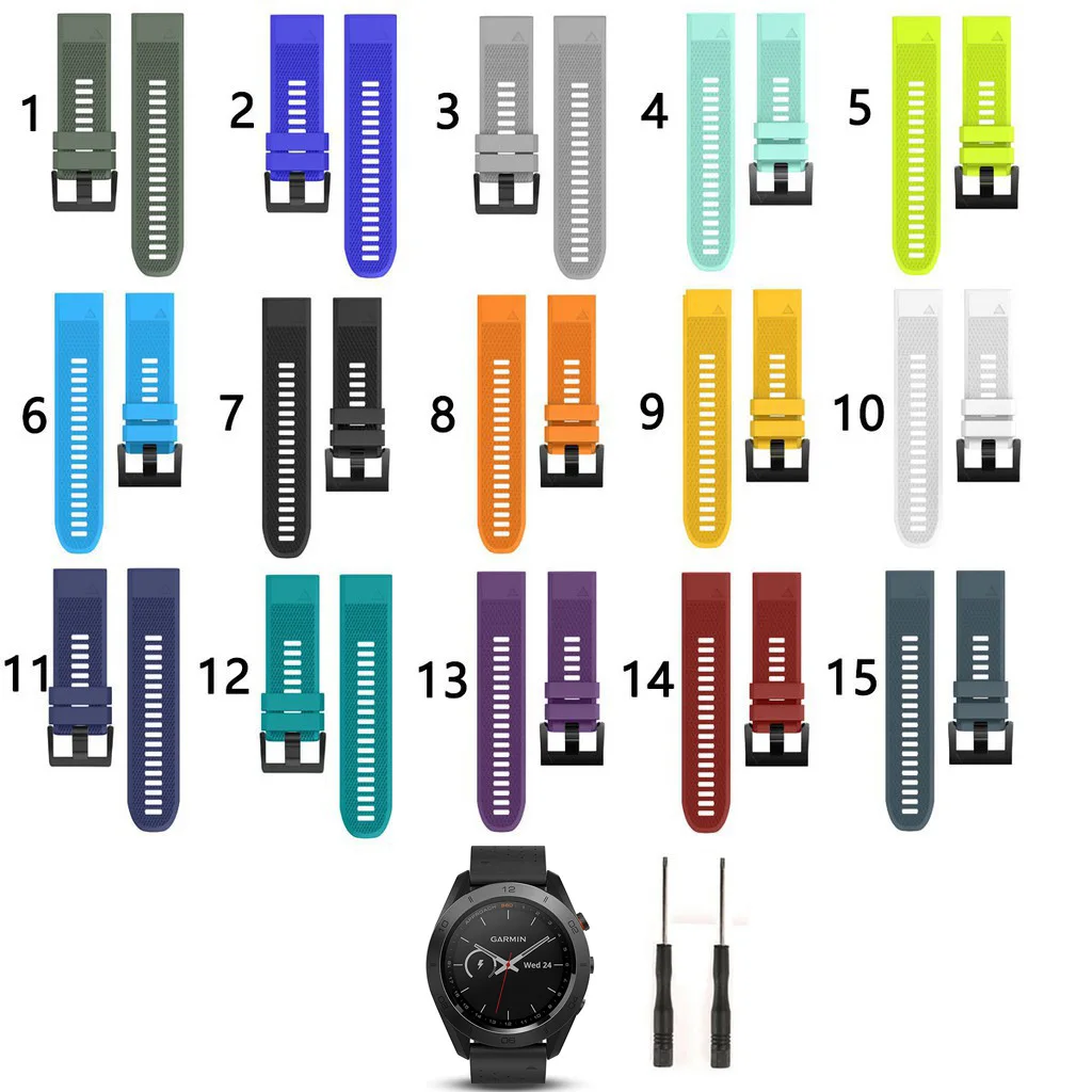 22mm silikonowy pasek Quick Release Easy Fit do Garmin Approach S60