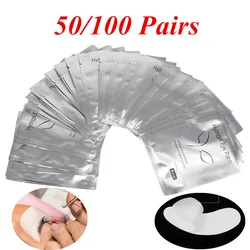 50/100 Pairs Eyelash Extension Patches Under Eyelid Isolation Nonwoven Collagen Hydrogel Care Pad Grafting Eyelash Eye Patch