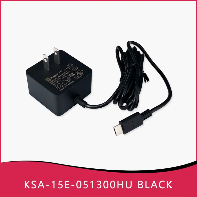 Raspberry Pi 15.3W USB-C Power Supply Official Original 5V3A type-C Power Adapter for Raspberry Pi 4 Model B