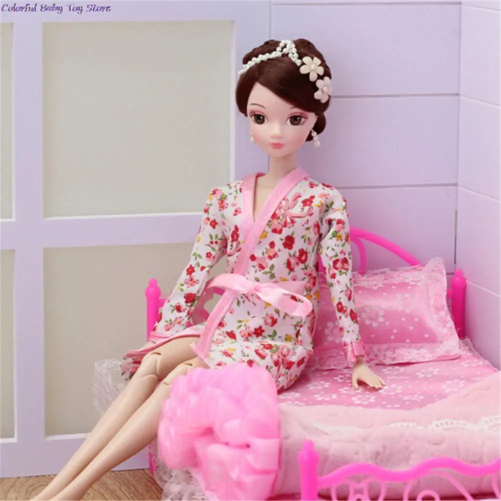 1 Set Clothes For  Dolls Robe Shorts For Doll Accessories Kids Gift Lace Sexy Bedroom Pajamas Robe Nighty Bathrobe