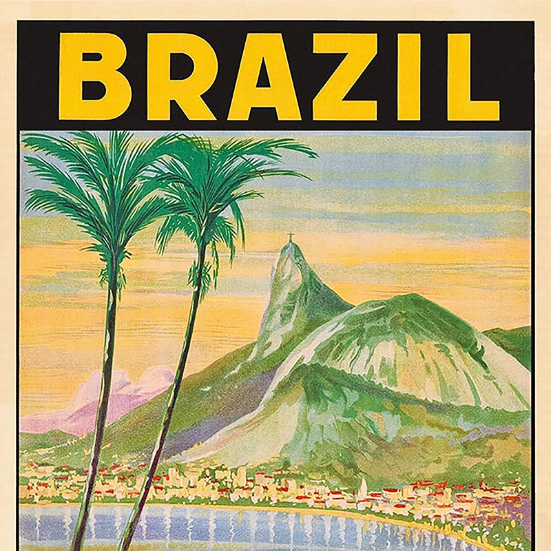 Brazil Print Vintage South American Travel Poster Tourist City Landscape Art Canvas Painting Retro Wall Picture Home Room Decor