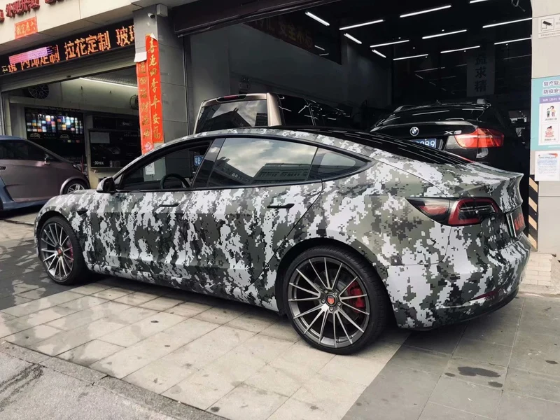 

Digital Green Camo Vinyl Film Army Camouflage Car Wrap Foil With Air Release Car Styling Body Wrapping Sticker