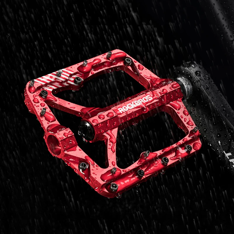 

ROCKBROS Bicycle Pedals MTB Bike Pedal Bicycle DU Bushing High Speed Bearing Aluminum Alloy Pedal Non-slip Riding Accessories