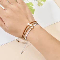 ZMZY Fashion Jewelry Women Bracelet Freshwater Pearl Miyuki Bracelet Seed Beads Bracelet Adjustable Sister Birthday Boho Gifts